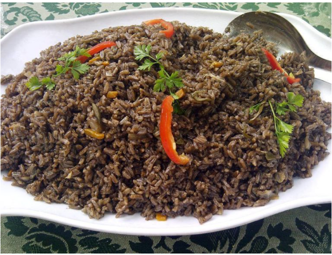 Black Rice and w/ Lima Beans infused w/ mushroom (Diri Djon Djon)